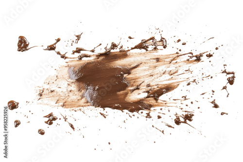 Obraz na płótnie splattered mud drops and smears isolated on transparent background, PNG w salonie