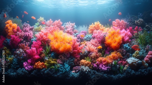 Vibrant Coral Reef Underwater Scene