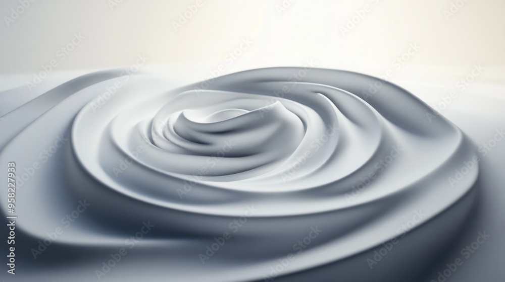 Abstract Swirling White Surface with Smooth Curves Abstract Swirling White Surface with Smooth Curves