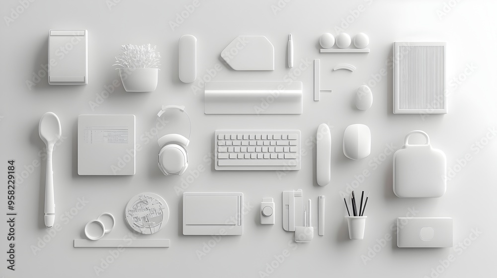 Monochromatic Minimalist Icons for Elegant Presentation Design Monochromatic Minimalist Icons for Elegant Presentation Design