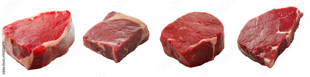 Detailed view of beef side on transparency Detailed view of beef side on transparency