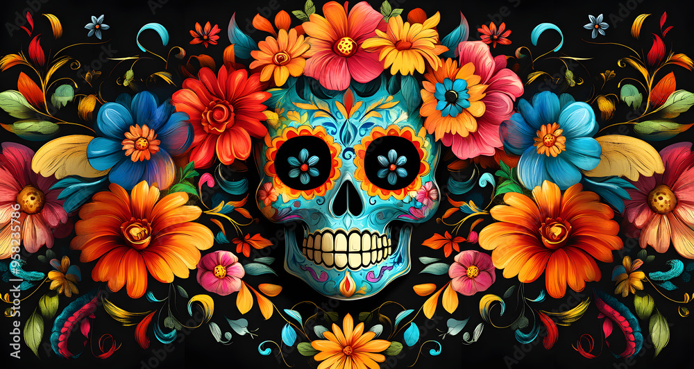 “Day of the Dead Sugar Skull Vector Illustration”
“Day of the Dead Sugar Skull Vector Illustration”