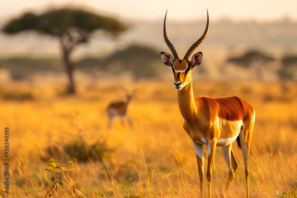 Antelope on the grassland Antelope on the grassland