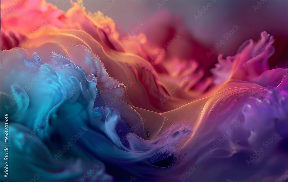 Obraz premium Softly blended colors creating a smooth gradient background