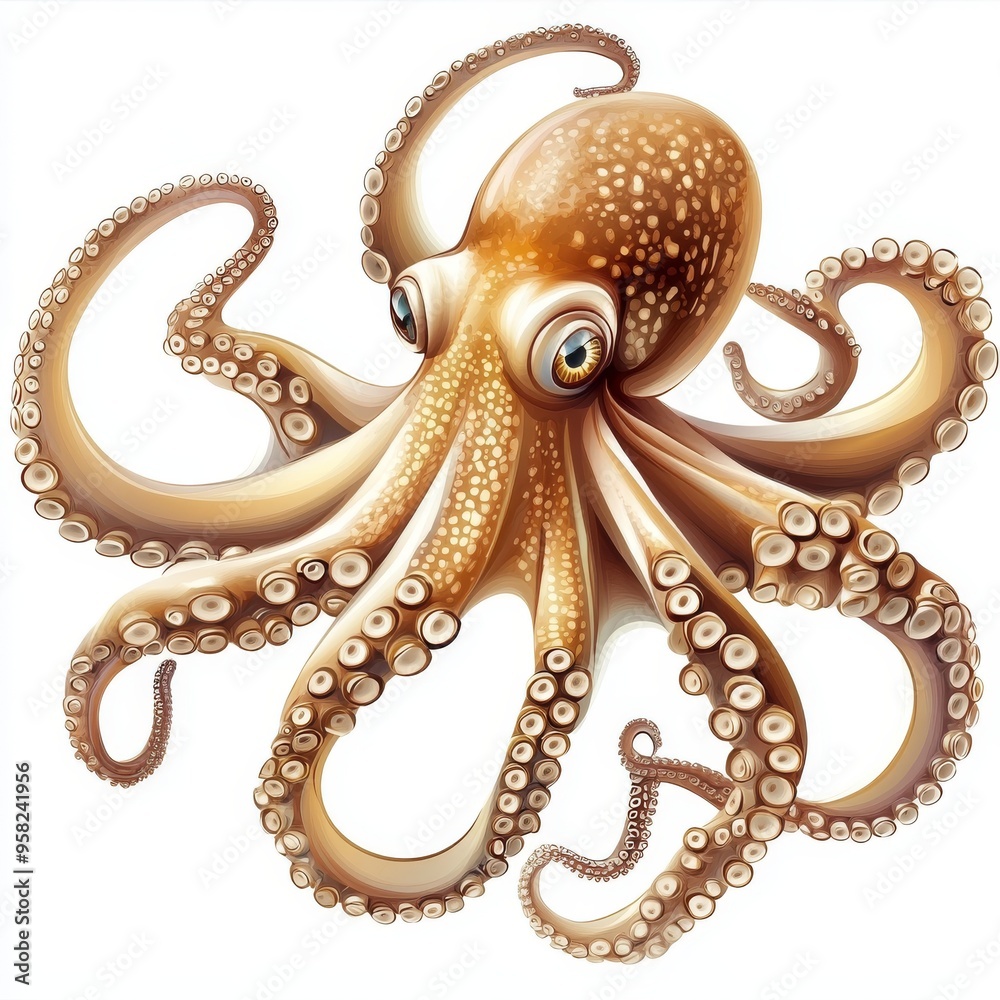 Fototapeta premium vector graphic of an octopus