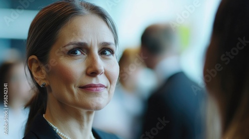 Wallpaper Mural Businesswoman in a Suit at an Event Torontodigital.ca