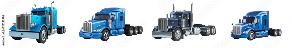 Transparent background with high resolution photo of truck blue Transparent background with high resolution photo of truck blue