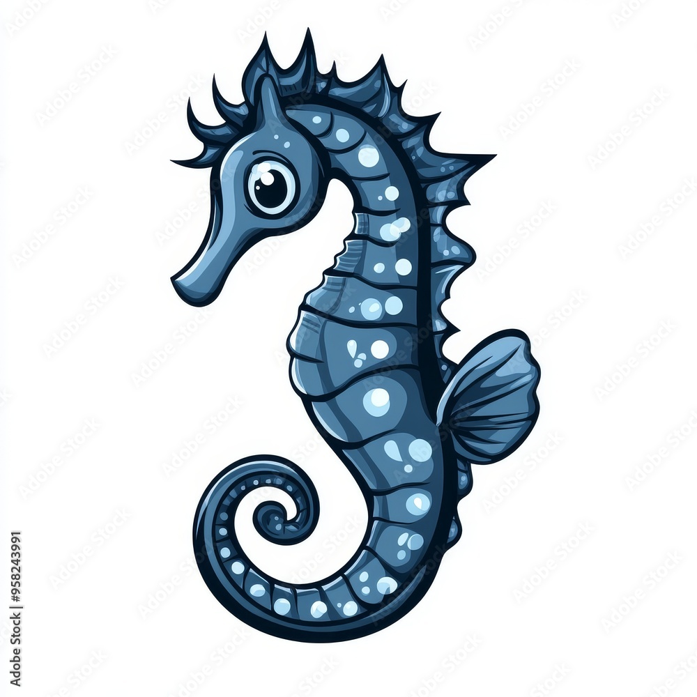 Obraz premium vector graphic of a cute seahorse