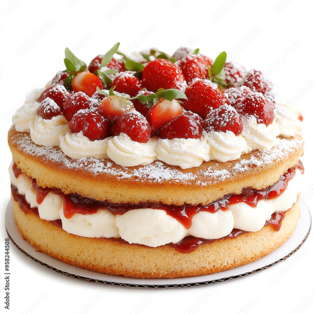 Victoria Sponge Cake Isolated Victoria Sponge Cake Isolated