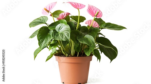 Pink Anthurium Plant in a Pot