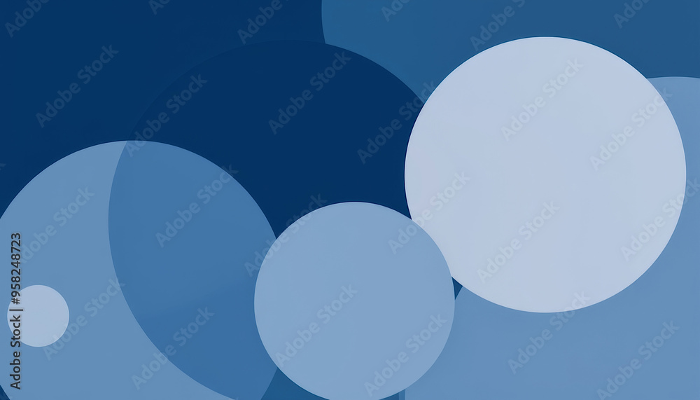 Abstract circles and ellipses intertwined with each other. Color palette blue, light blue Abstract circles and ellipses intertwined with each other. Color palette blue, light blue