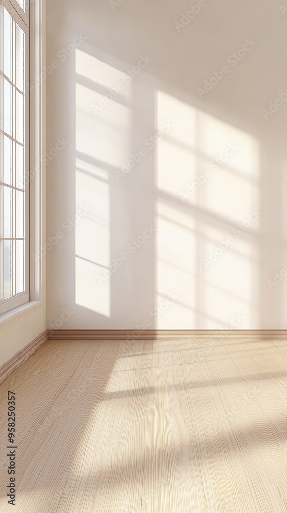 Fototapeta premium Sunlight streams in a room.