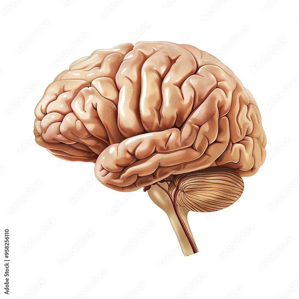 human brain isolated on white human brain isolated on white