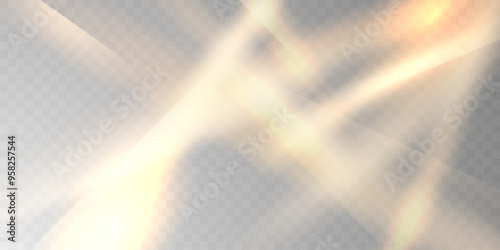 Multicolored light effect and zigzag ribbons falling from above on streamer, tinsel vector