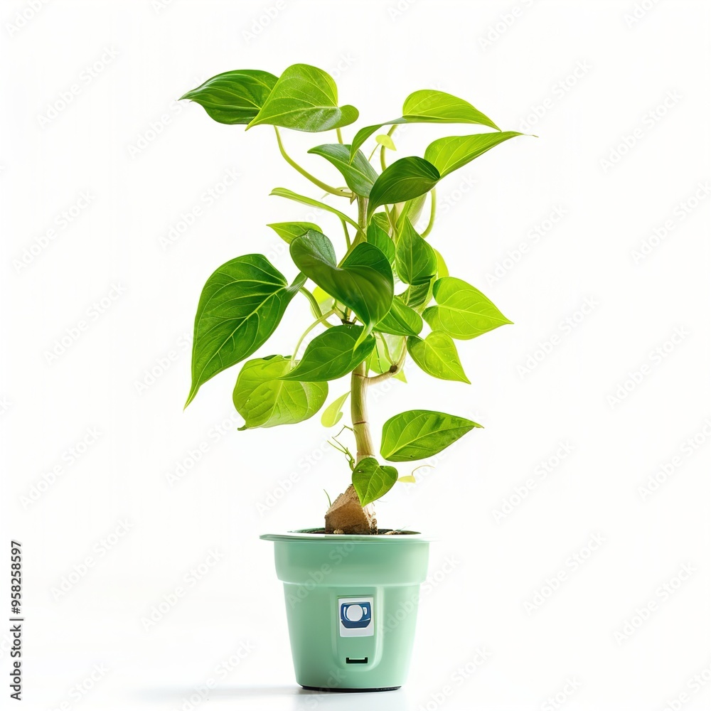 Green plant growing from energy saving lamp Green plant growing from energy saving lamp