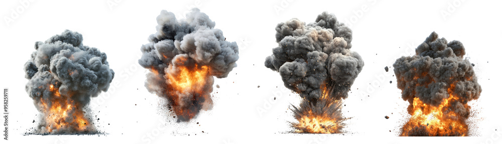 PNG big bomb explosion set
