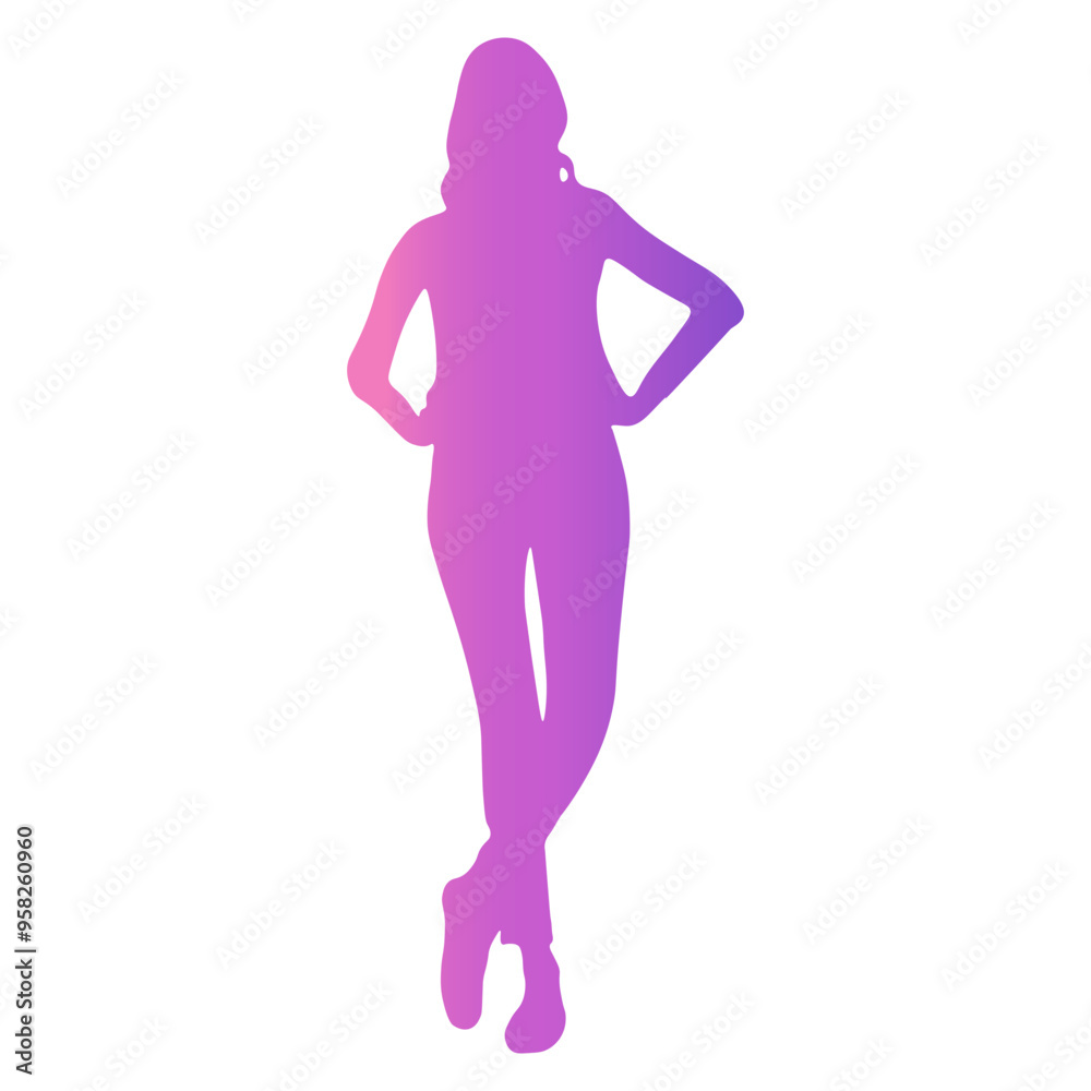 Happy Women Day Silhouette on White Background. Vector Illustration with Flat Colorful Style. Happy Women Day Silhouette on White Background. Vector Illustration with Flat Colorful Style.