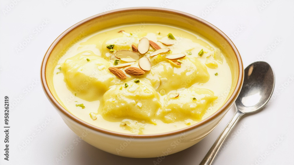 Rasmalai indian sweets isolated on white background Rasmalai indian sweets isolated on white background