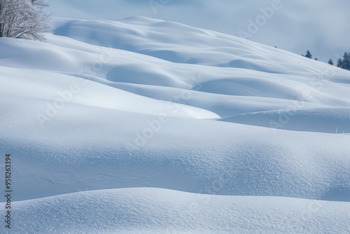 Snowy mountain landscape