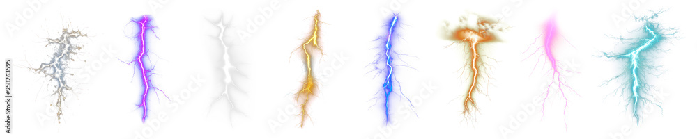 PNG lightning and thunder set PNG lightning and thunder set