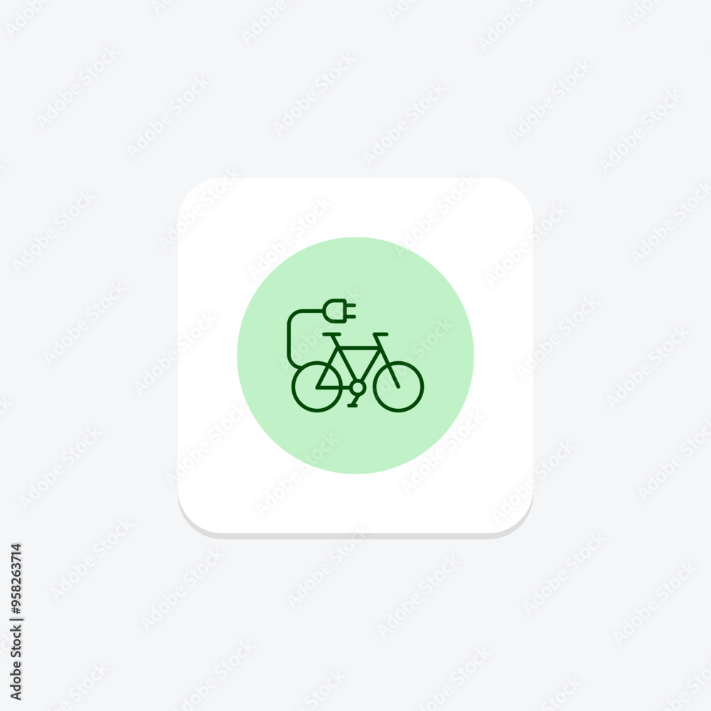 Green Mobility Solutions line icon , vector, pixel perfect, illustrator file Green Mobility Solutions line icon , vector, pixel perfect, illustrator file