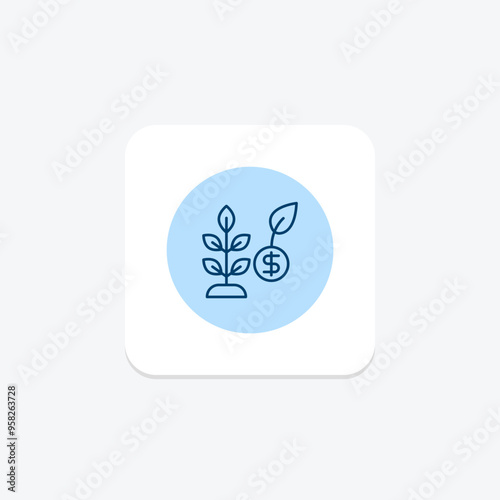 Green Economy line icon , vector, pixel perfect, illustrator file