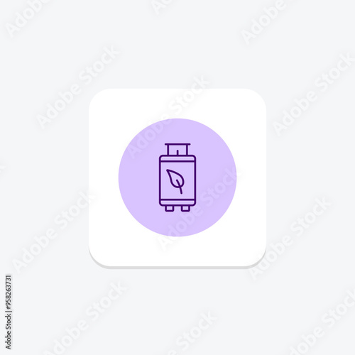 Bio Gas line icon , vector, pixel perfect, illustrator file