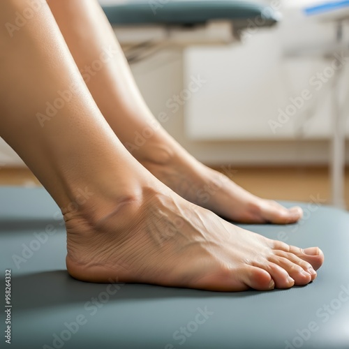 Wallpaper Mural Swollen Ankles in Woman - Close-Up of Edema, Medical Condition, Foot Health Torontodigital.ca