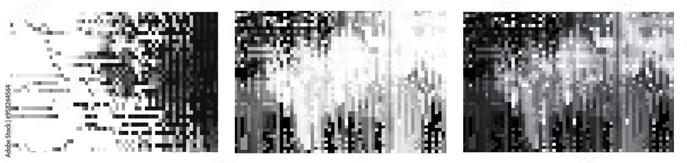 PNG Pixelated overlay effects isolated set PNG Pixelated overlay effects isolated set