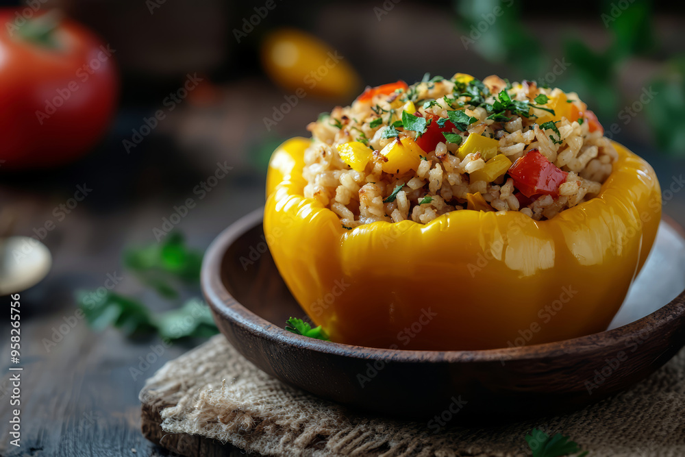 Stuffed peppers with meat and rice Stuffed peppers with meat and rice