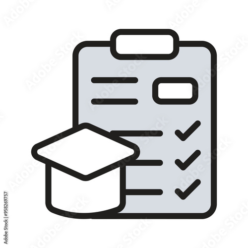 Academic progress vector design in customizable design