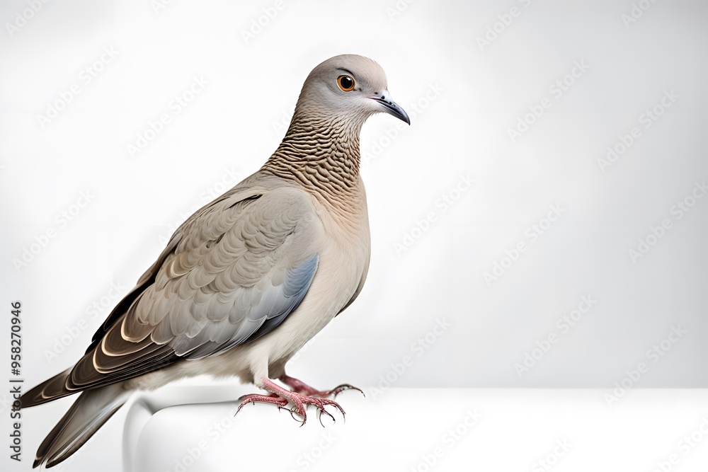 Caribbean dove bird on white background, Ai Generated Caribbean dove bird on white background, Ai Generated