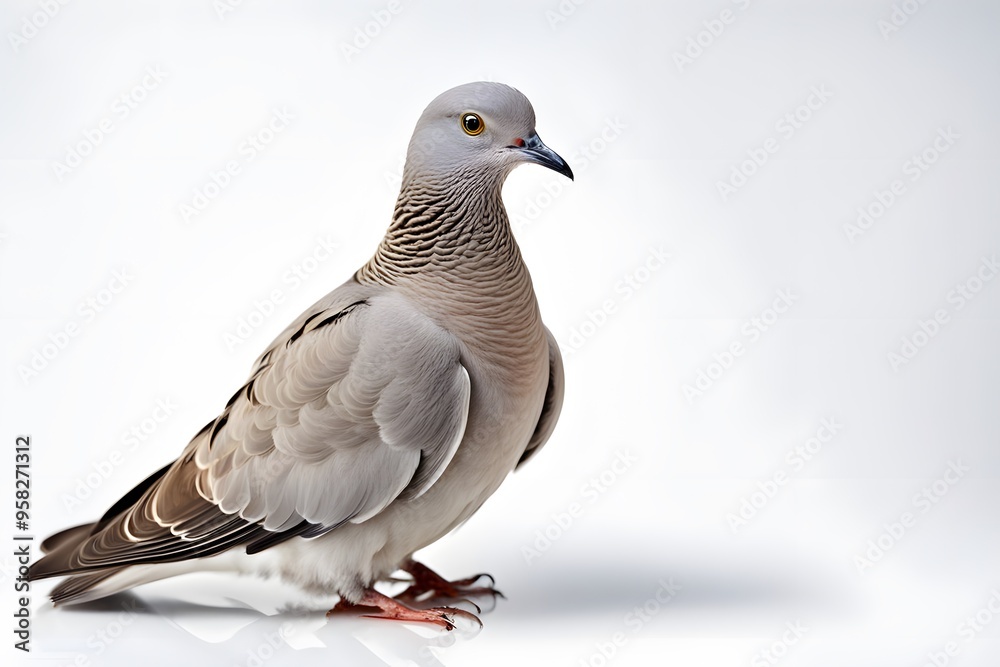 Caribbean dove bird on white background, Ai Generated Caribbean dove bird on white background, Ai Generated