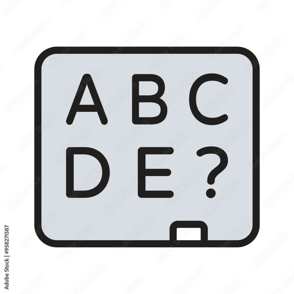Alphabets of board, icon of class board, school board, english class Alphabets of board, icon of class board, school board, english class
