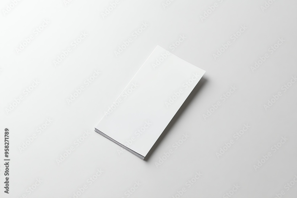 White Blank Brochure Mockup on White Background White Blank Brochure Mockup on White Background