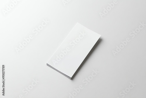 White Blank Brochure Mockup on White Background