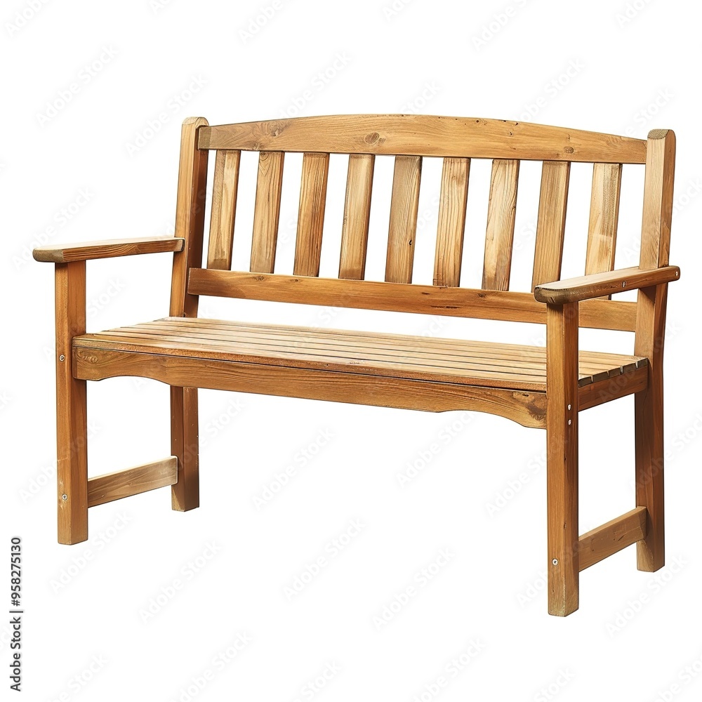 a wooden bench isolated on a white background a wooden bench isolated on a white background