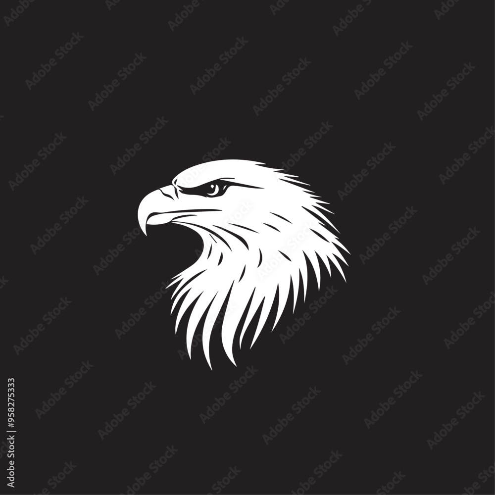 Eagle in cartoon, doodle style . Image for t-shirt, web, mobile apps and ui. Isolated 2d vector illustration in logo, icon, sketch style, Eps 10, black and white. AI Generative