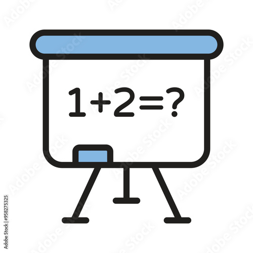 A simple whiteboard icon, ideal for any educational setting