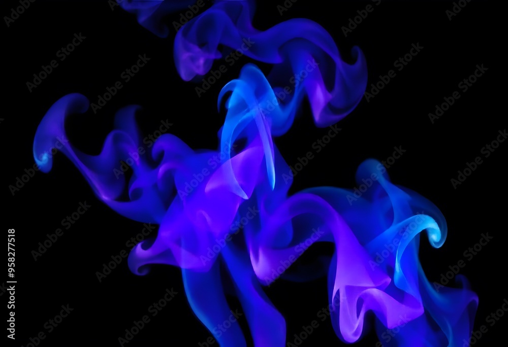 Fototapeta premium Swirling pink and purple smoke against a dark background