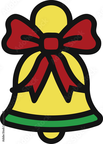 Single bell with ribbon embodies minimalist style with a touch of holiday cheer
