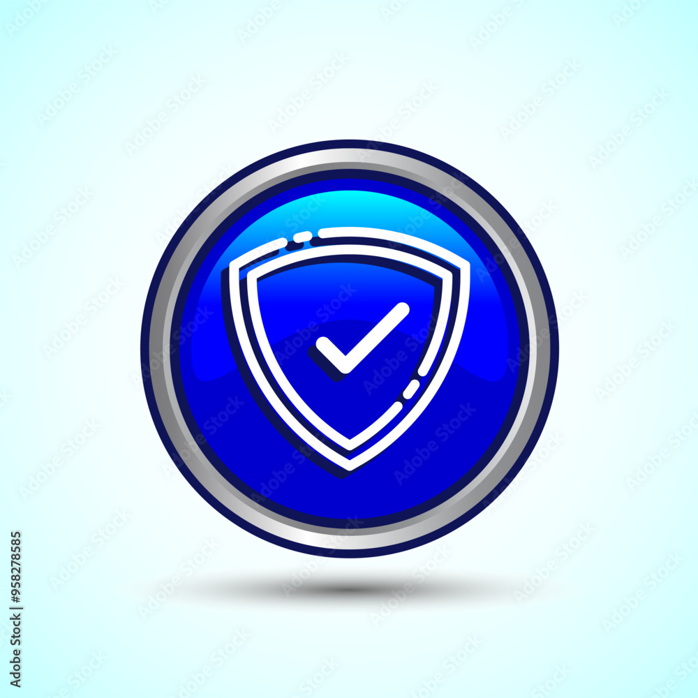 Shield Icon Button Design Illustration. Security, Protection Icon Shield Icon Button Design Illustration. Security, Protection Icon