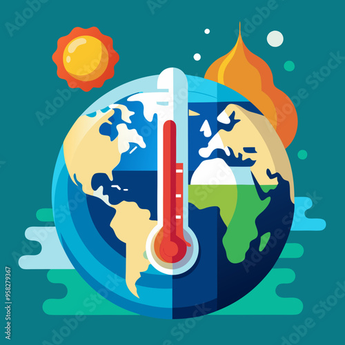 global warming concept illustration