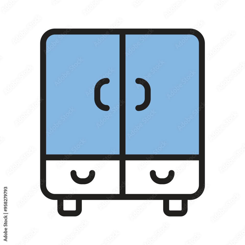 Cabinet icon, ideal for organizing files and documents Cabinet icon, ideal for organizing files and documents