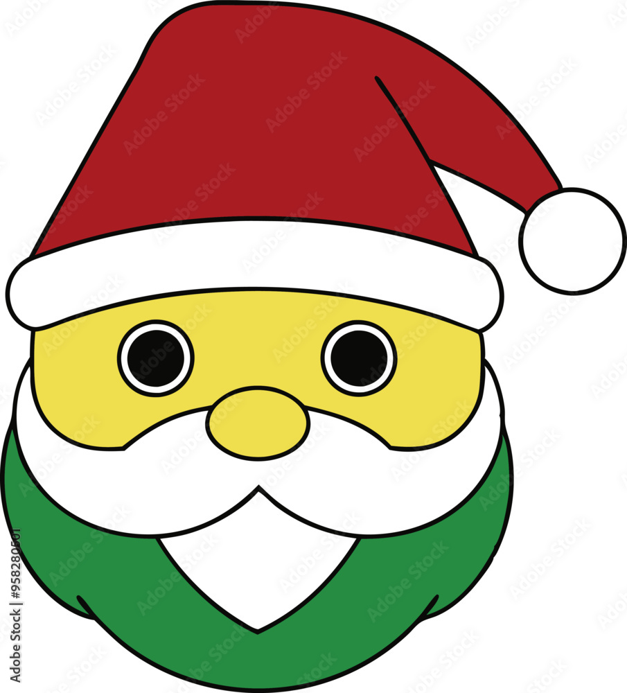 Minimalist Santa Claus face outline creating a subtle festive vibe
Minimalist Santa Claus face outline creating a subtle festive vibe