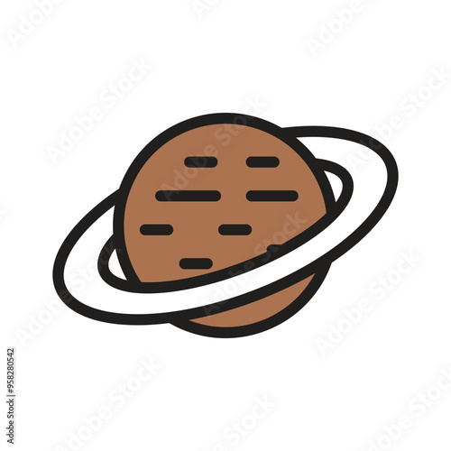Planet icon great for scientific and educational content