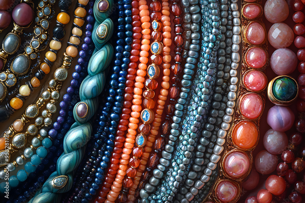 Beaded jewelry illustration Beaded jewelry illustration