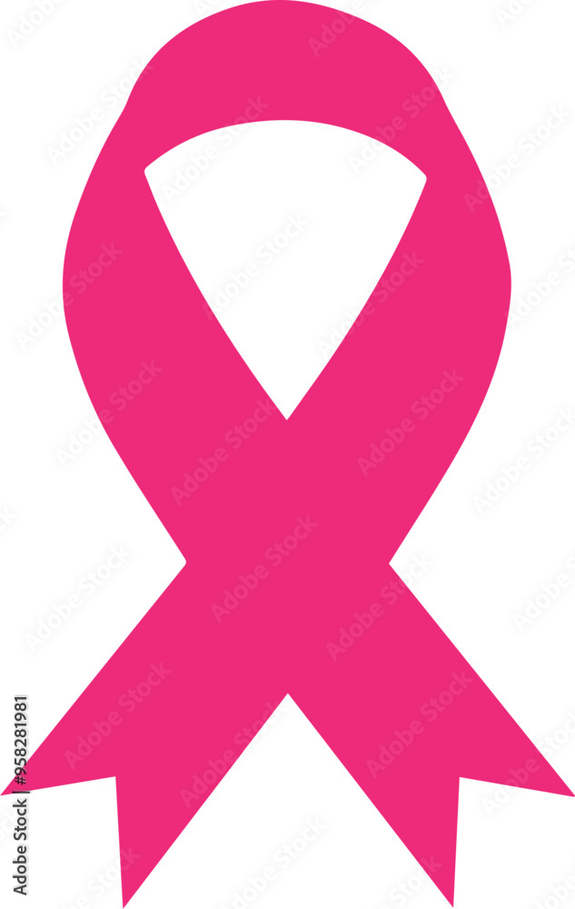 Pink Ribbon Vector Icon A Versatile Tool for Breast Cancer Awareness Projects, Png, Svg, Transparent Background Pink Ribbon Vector Icon A Versatile Tool for Breast Cancer Awareness Projects, Png, Svg, Transparent Background