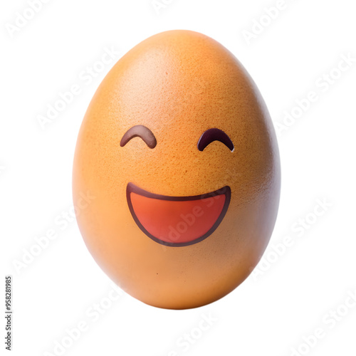 egg with emoji drawing isolated on transparent background