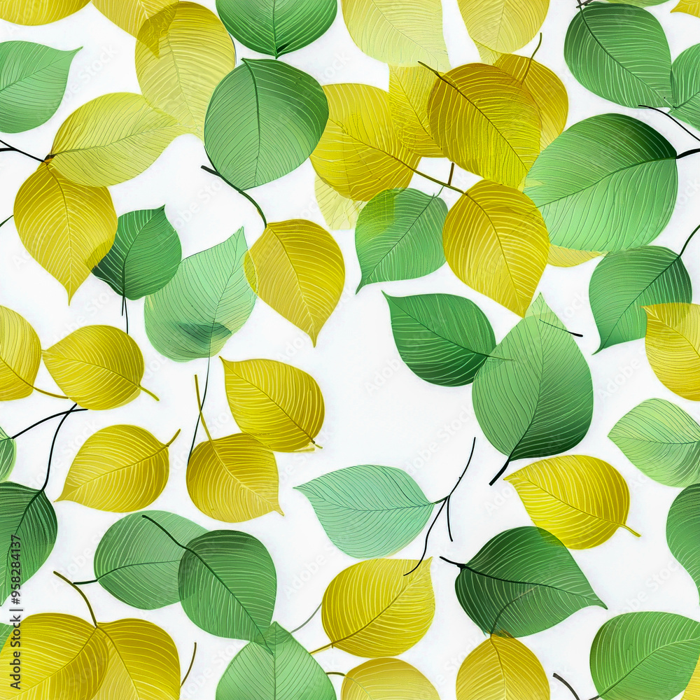 Green leaf background image, tile Green leaf background image, tile